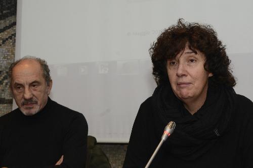 Pino Roveredo (Garante detenuti Regione FVG) e Loredana Panariti (Assessore regionale Lavoro, Formazione, Istruzione, Pari Opportunità, Politiche giovanili, Ricerca e Università) al convegno "Dal carcere al territorio, opportunità e risposte inclusive" - Udine 01/12/2017